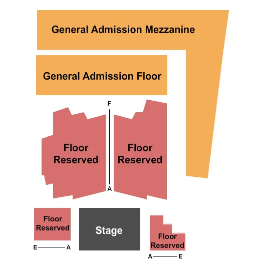 END STAGE Seating Map Seating Chart