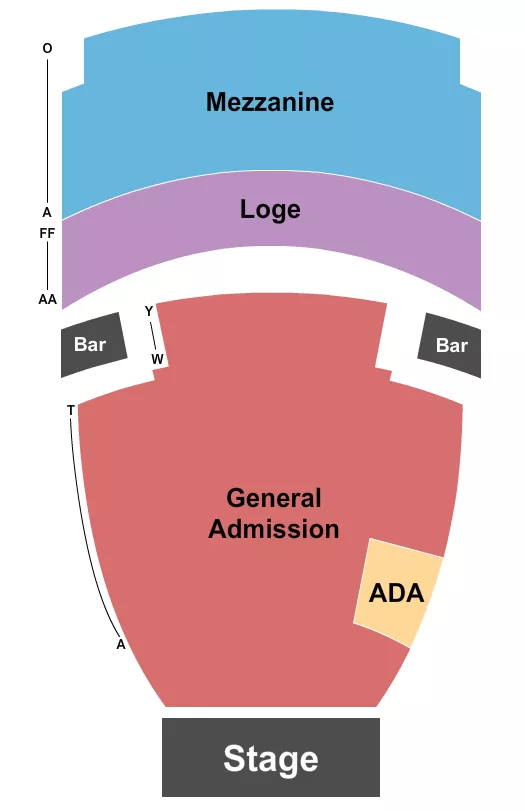 ENDSTAGE GA FLOOR 2 Seating Map Seating Chart