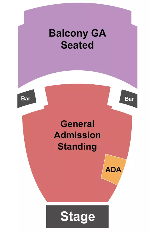 GA STANDING BALCONY SEATED Seating Map Seating Chart