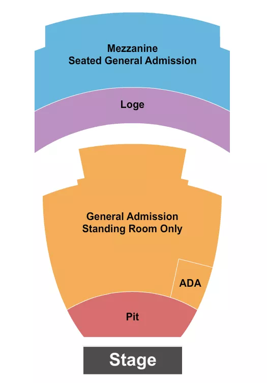 ENDSTAGE GA PIT GA MEZZ Seating Map Seating Chart