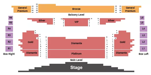 ENDSTAGE Seating Map Seating Chart