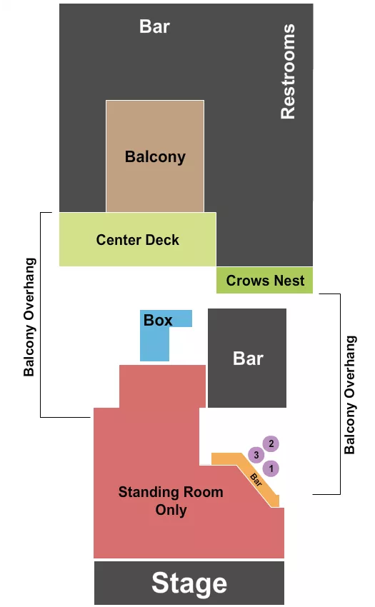 GA FLOOR RSVD BALCONY 2 Seating Map Seating Chart
