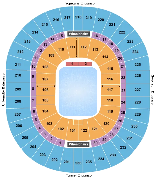 THOMAS MACK CENTER DISNEY ON ICE Seating Map Seating Chart