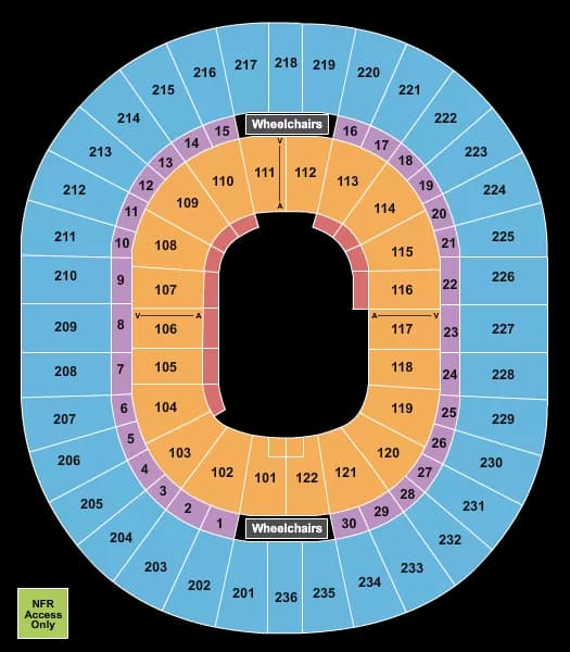 THOMAS MACK CENTER RODEO 2 Seating Map Seating Chart