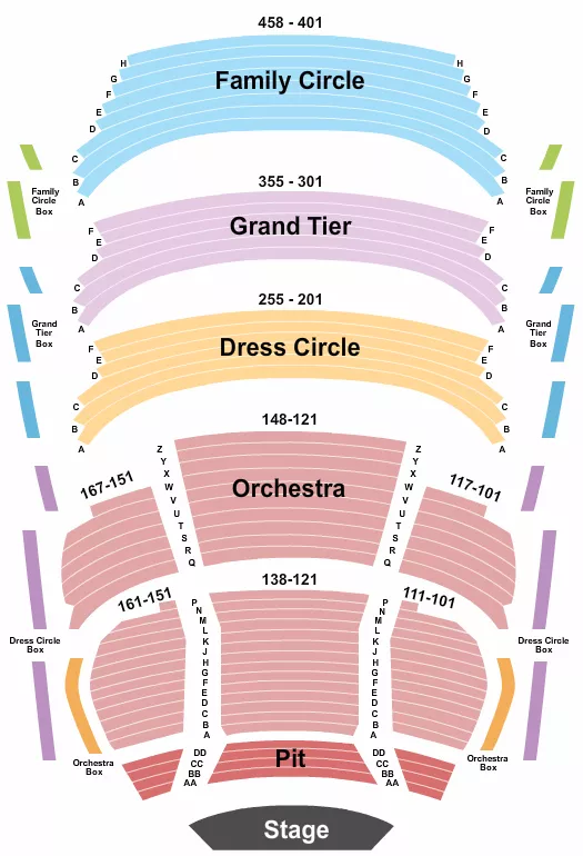 ENDSTAGE PIT Seating Map Seating Chart