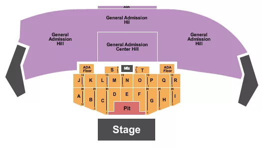 ENDSTAGE GA PIT 2 Seating Map Seating Chart