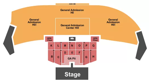 ENDSTAGE GA PIT Seating Map Seating Chart