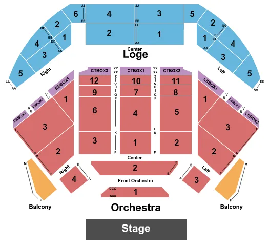ENDSTAGE 2 Seating Map Seating Chart