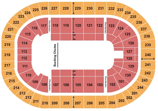 RODEO Seating Map Seating Chart