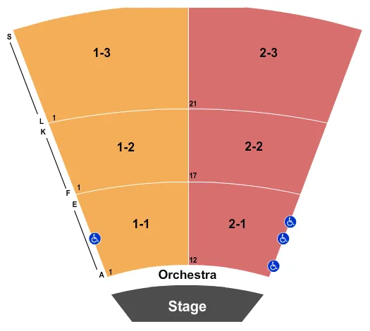 END STAGE Seating Map Seating Chart