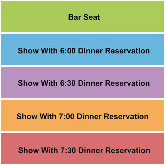 SHOW DINNER Seating Map Seating Chart