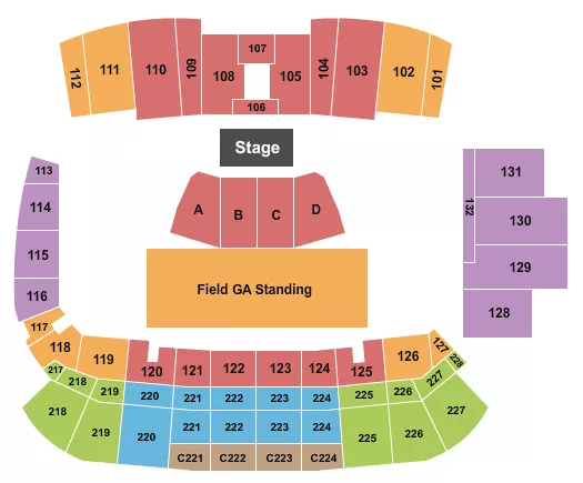 ENDSTAGE GENERAL ADMISSION Seating Map Seating Chart