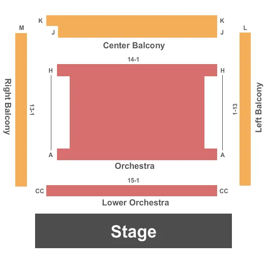 END STAGE Seating Map Seating Chart