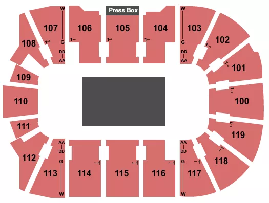 RINGLING BROS Seating Map Seating Chart