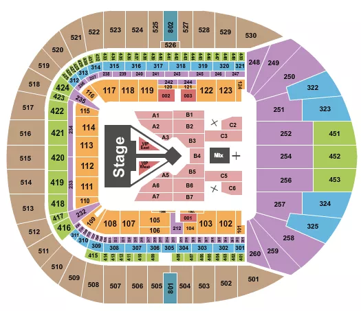 BIGBANG Seating Map Seating Chart