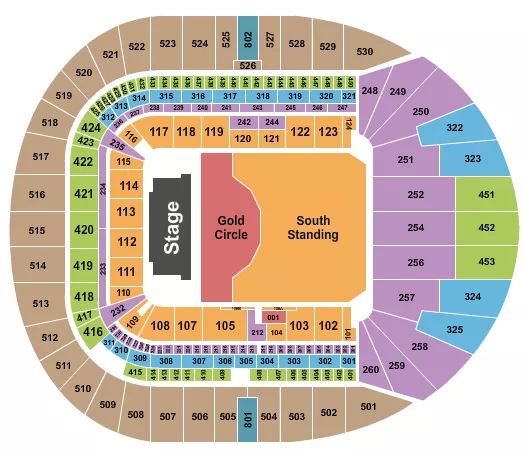 ENDSTAGE GC Seating Map Seating Chart