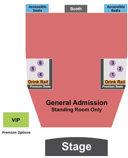 TOWER THEATRE OK GA FLOOR BISTRO Seating Map Seating Chart