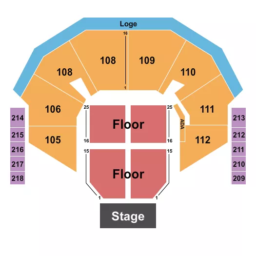 COMEDY 2 Seating Map Seating Chart