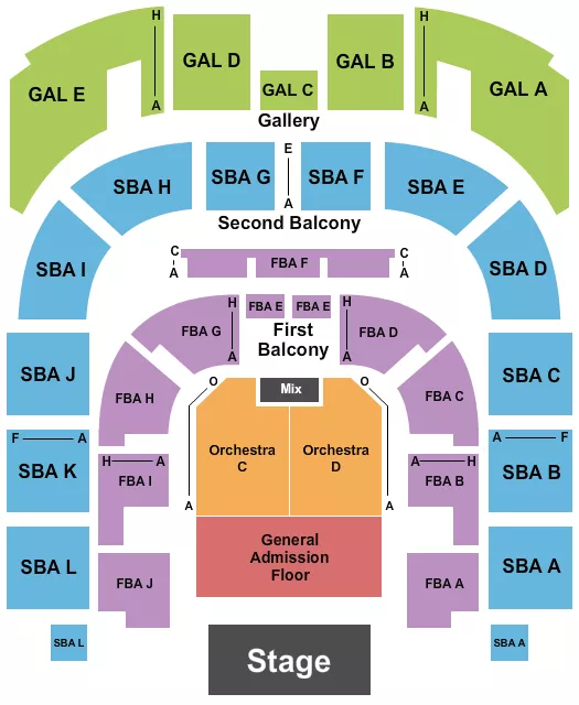 ENDSTAGE GA RSV FLOOR Seating Map Seating Chart