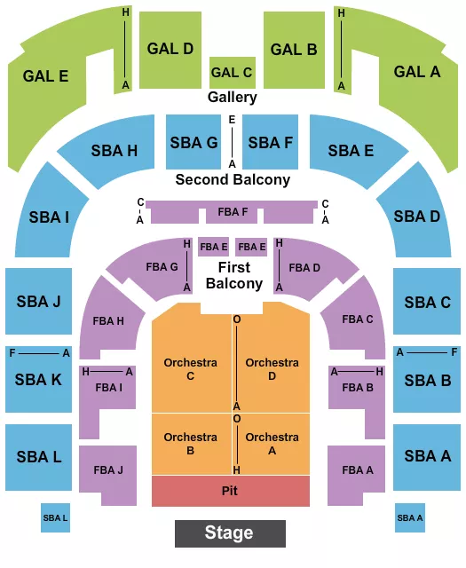 ENDSTAGE PIT Seating Map Seating Chart