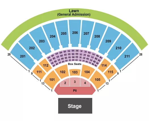 ENDSTAGE GA PIT 3 Seating Map Seating Chart