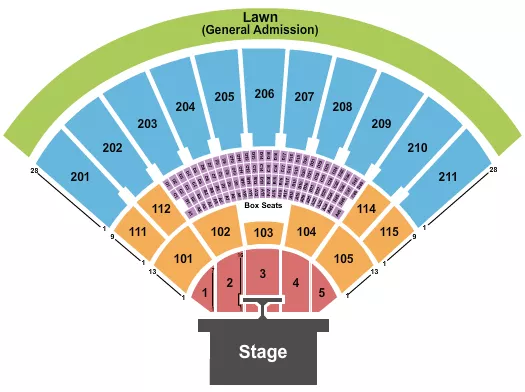 ENDSTAGE WITH CATWALK Seating Map Seating Chart