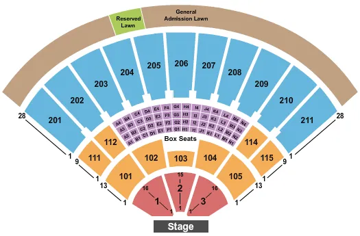 END STAGE Seating Map Seating Chart