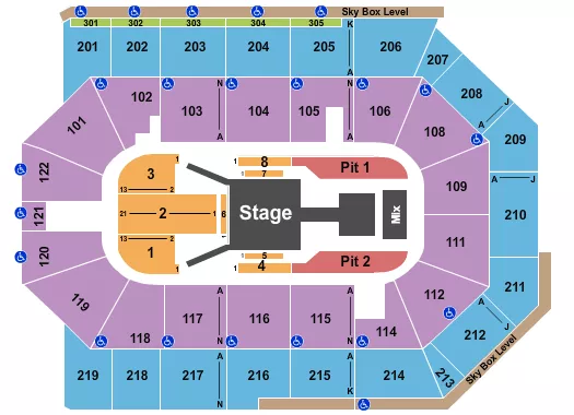 TOYOTA ARENA ONTARIO FUERZA REGIDA Seating Map Seating Chart