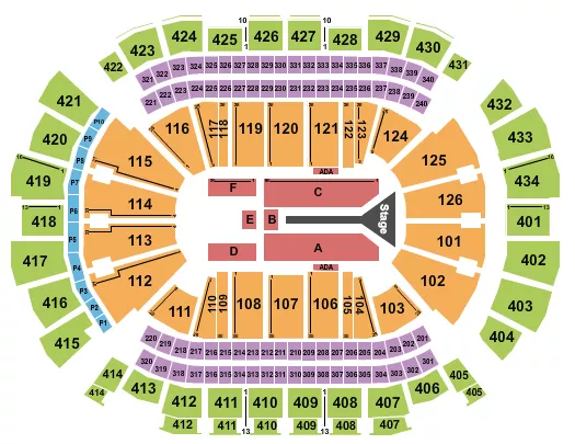 TOYOTA CENTER TX MAROON 5 Seating Map Seating Chart