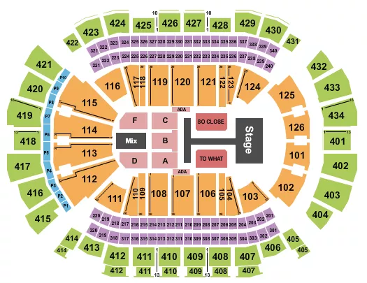 TOYOTA CENTER TX TATE MCRAE Seating Map Seating Chart