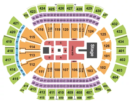TOYOTA CENTER TX ALEX WARREN Seating Map Seating Chart