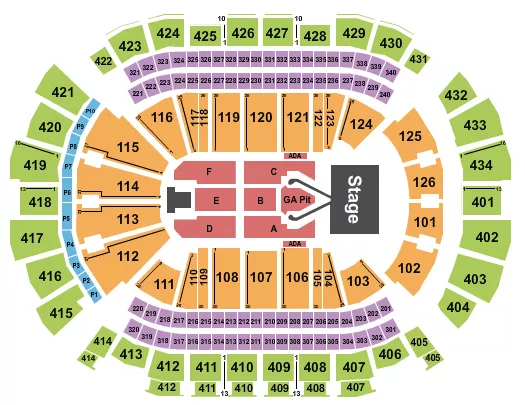 TOYOTA CENTER TX CONAN GRAY Seating Map Seating Chart