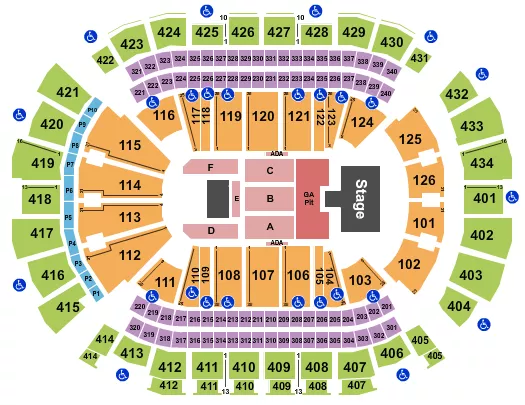 TOYOTA CENTER TX DAVIDO Seating Map Seating Chart