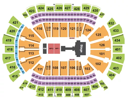 TOYOTA CENTER TX ENHYPEN Seating Map Seating Chart