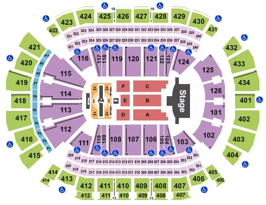 TOYOTA CENTER TX JUSTIN TIMBERLAKE Seating Map Seating Chart