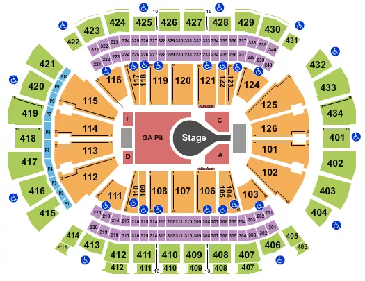 TOYOTA CENTER TX KACEY MUSGROVES Seating Map Seating Chart
