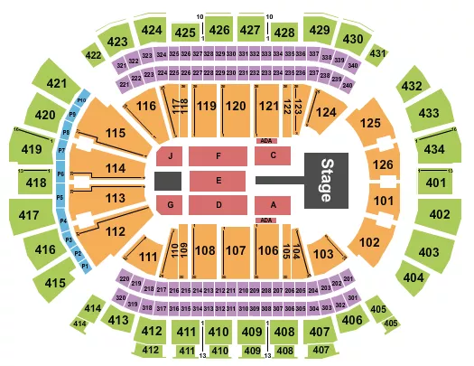 TOYOTA CENTER TX MEGHAN TRAINOR Seating Map Seating Chart