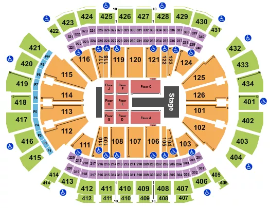 TOYOTA CENTER TX SHAKIRA 1 Seating Map Seating Chart