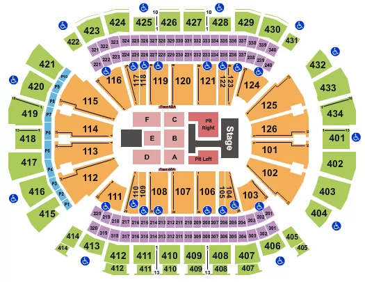 TOYOTA CENTER TX TEDDY SWIMS Seating Map Seating Chart