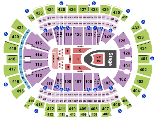 TOYOTA CENTER TX USHER 2 Seating Map Seating Chart