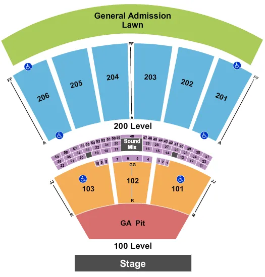 ENDSTAGE GA PIT Seating Map Seating Chart