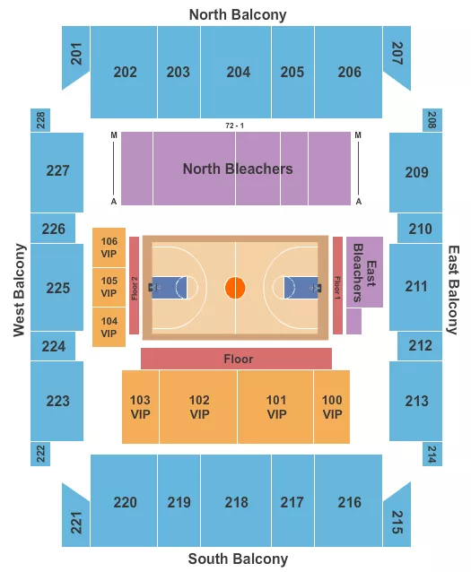 HARLEM GLOBETROTTERS Seating Map Seating Chart