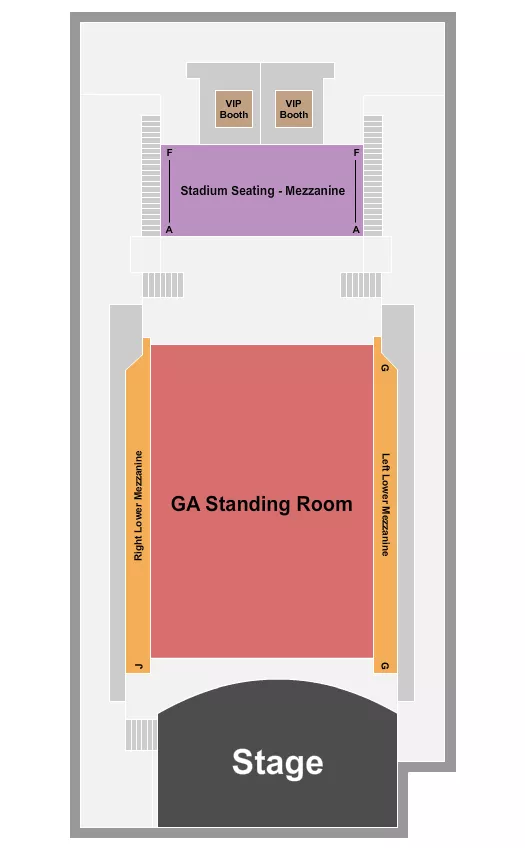 ENDSTAGE GA FLOOR 2 Seating Map Seating Chart