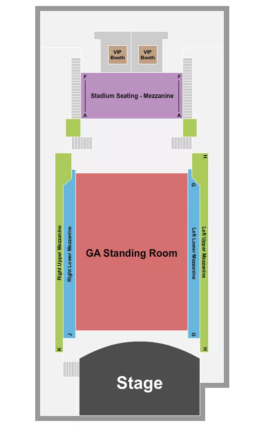 ENDSTAGE GA FLOOR Seating Map Seating Chart