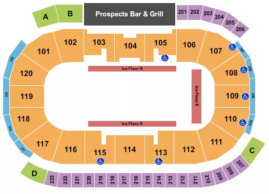 DISNEY ON ICE Seating Map Seating Chart