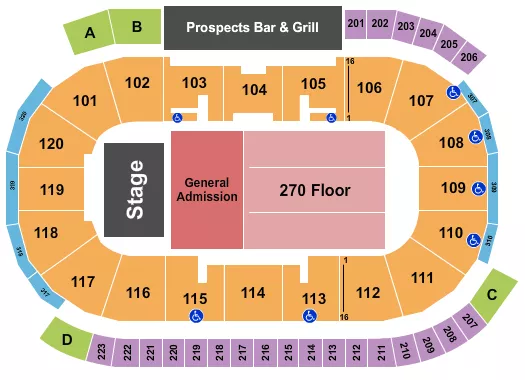 ENDSTAGE GA PIT Seating Map Seating Chart