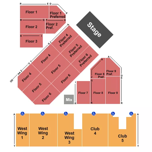 CONCERT Seating Map Seating Chart