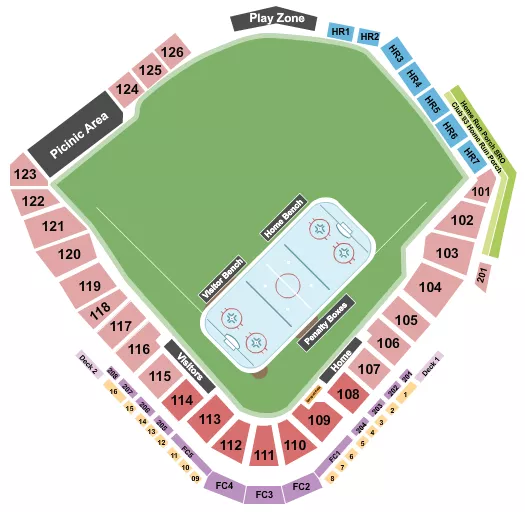 TRUIST FIELD CHARLOTTE HOCKEY Seating Map Seating Chart