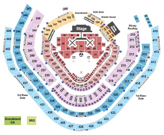 CHRIS BROWN Seating Map Seating Chart