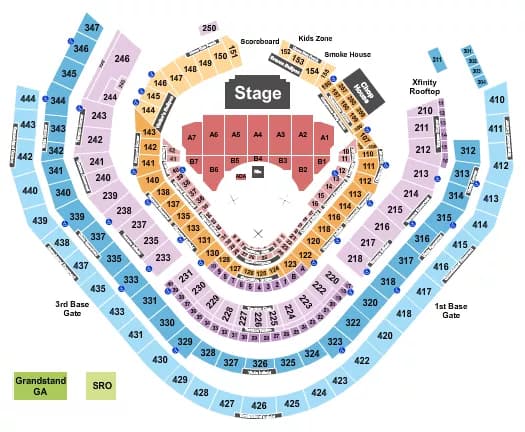 EAGLES Seating Map Seating Chart